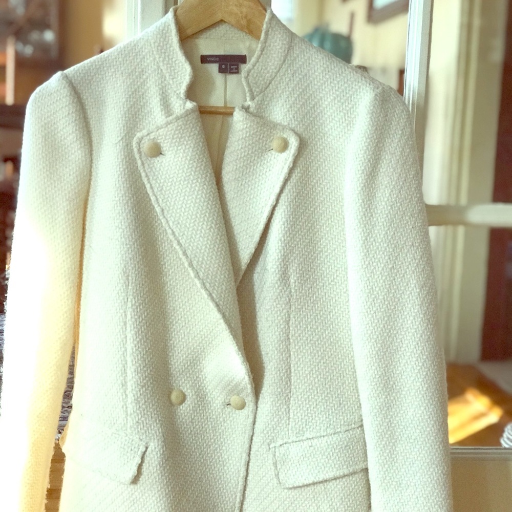 Vince Cream wool-blend Blazer